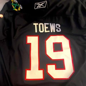 Authentic Toews jersey last season with the Blackhawks great to wear or collect!